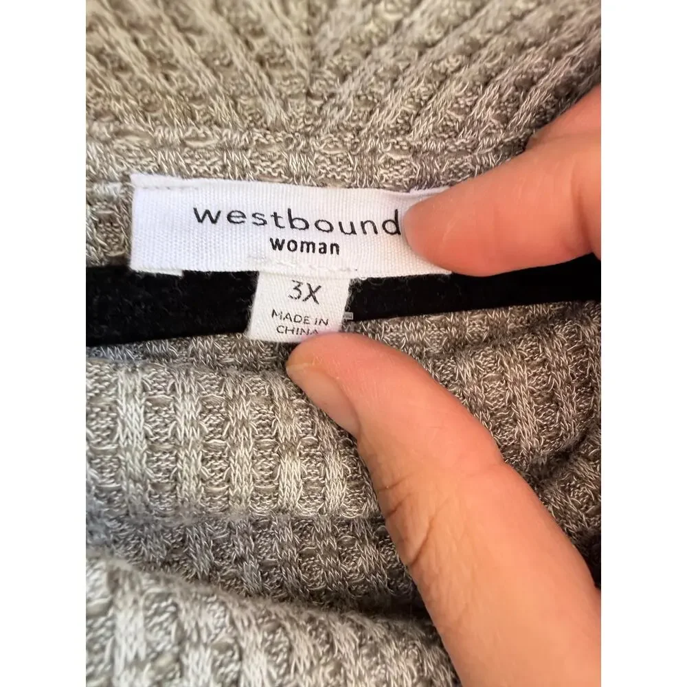 Westbound Women's Gray Stretch Turtleneck Long Sleeve Pullover Sweater Sz 3X NWT - Picture 3 of 3